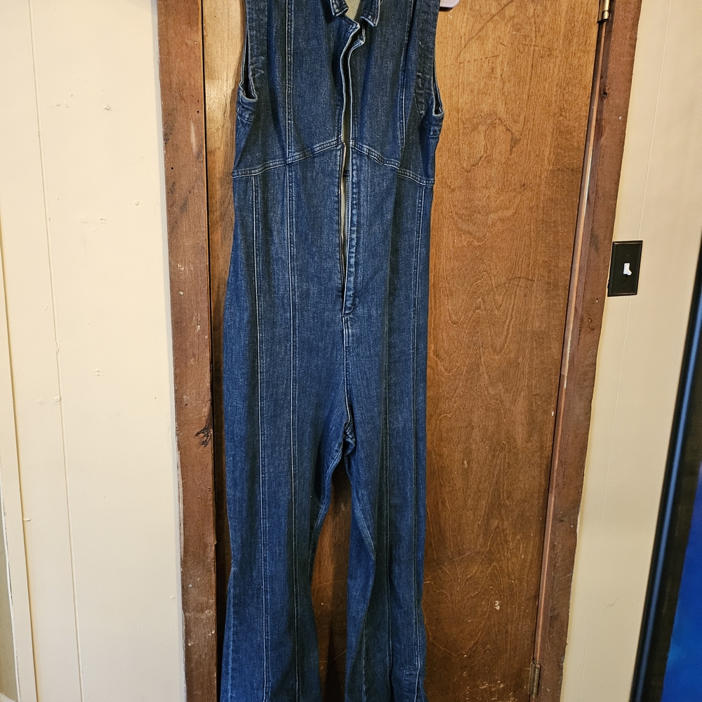We The Free Denim Sleeveless Jumpsuit